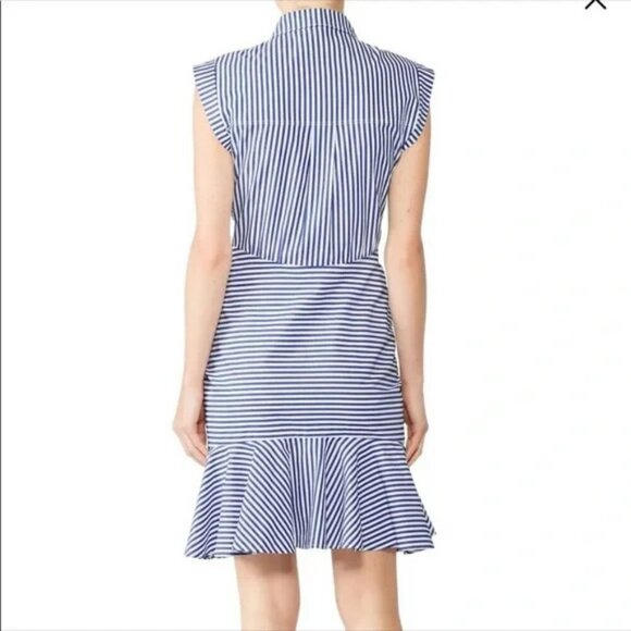 Rare Size Veronica Beard Bell button down ruched dress Sz 16 - Picture 4 of 13